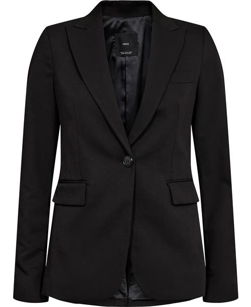 Se MANGO Fitted Suit Jacket Kvinde Black Blazere Regular Fit Str 38 - hos Magasin ved Magasin