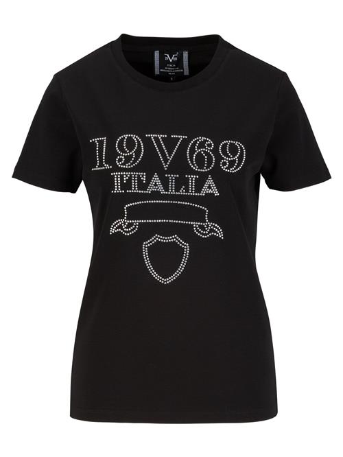 Se 19V69 ITALIA Shirts 'BELLA STONE LOGO'  sort / sølv ved About You