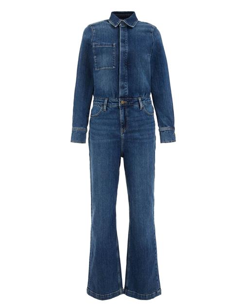 Se WE Fashion Jumpsuit  blue denim / brun ved About You