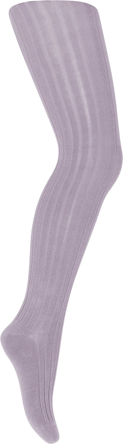 mpKids Cotton rib Tights Str 4 år / 110 cm - Lavender Sky Strømpebukser hos Magasin