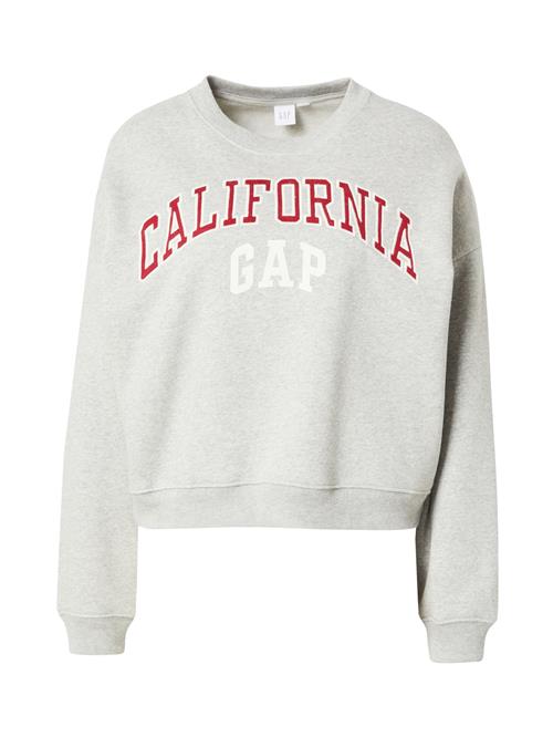 Se GAP Sweatshirt  grå-meleret / rød / hvid ved About You