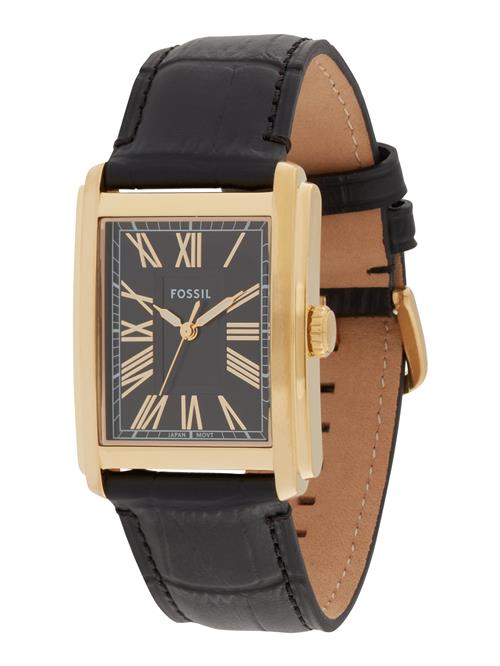 FOSSIL Analogt ur 'CARRAWAY'  guld / sort