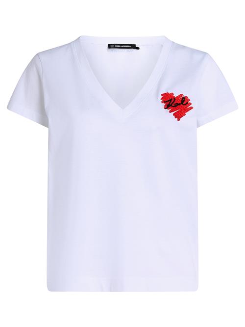 Karl Lagerfeld Shirts 'HEARTS'  rød / sort / hvid