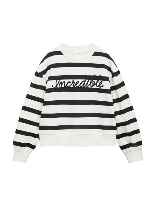 Se MANGO KIDS Sweatshirt 'CAMILA'  ecru / sort ved About You