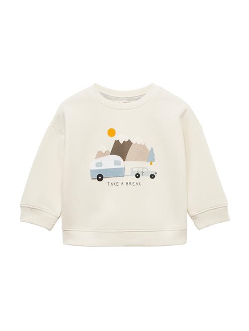 Se MANGO KIDS Sweatshirt 'BREAK'  ecru / lyseblå / brun / gul ved About You