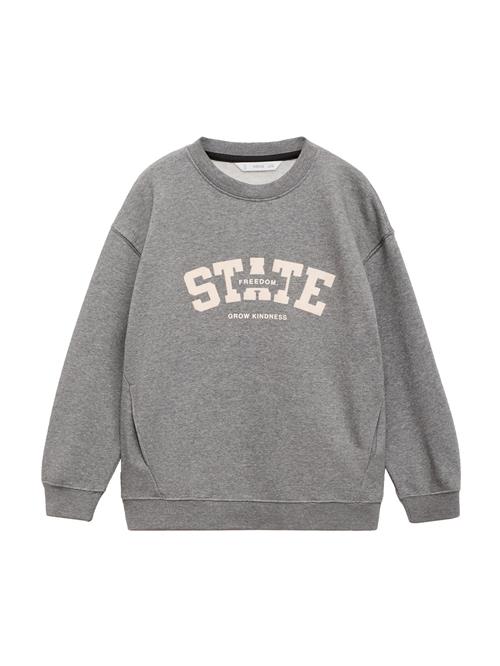 Se MANGO KIDS Sweatshirt 'STATE'  grå / uldhvid ved About You