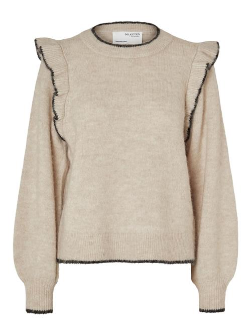 Se SELECTED FEMME Pullover 'SLFAlva'  beige / sort ved About You