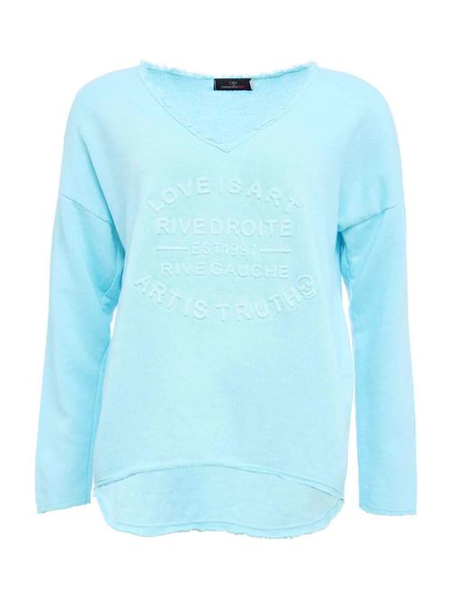 Zwillingsherz Sweatshirt 'Love is Art'  aqua