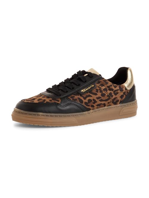 Tamaris Sneaker low  brun / guld / sort