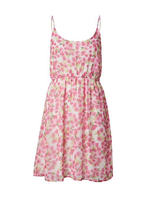 VERO MODA Sommerkjole 'VMSMILLA'  oliven / lyserød / lys pink / hvid