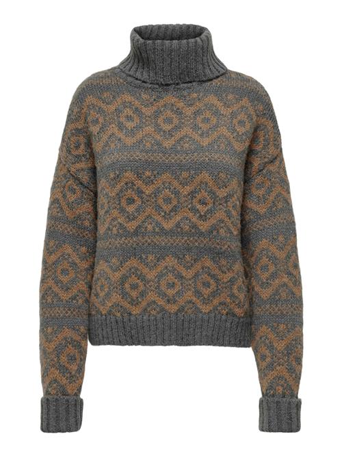 Se ONLY Pullover 'Carin'  brun / grå-meleret ved About You