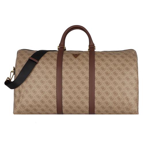 GUESS Weekendtaske 'Vezzola Smart'  beige / brun / lysebrun / sort