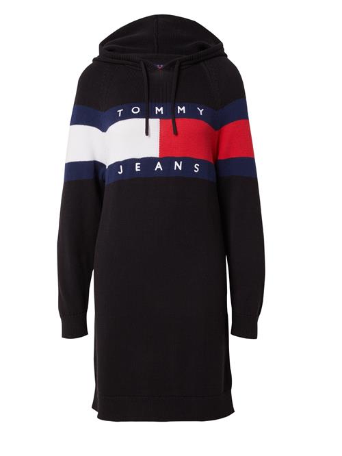 Tommy Jeans Strikkjole  marin / blodrød / sort / hvid