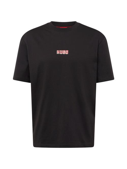 HUGO Bluser & t-shirts 'Diqitee'  rød / sort / hvid