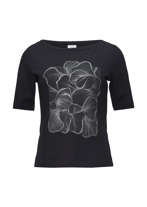 s.Oliver BLACK LABEL Shirts  lysegrå / sort