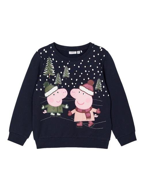 NAME IT Sweatshirt 'NMFOLGA PEPPAPIG'  navy / mørkegrøn / lyserød / hvid