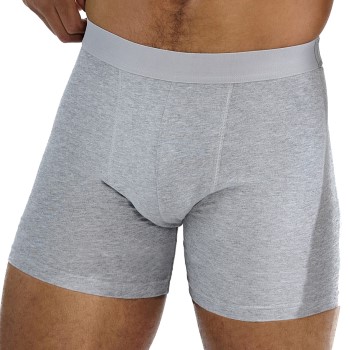 Bread & Boxers Bread and Boxers Brief Boxer Long Leg 3P Grå økologisk bomuld Medium Herre