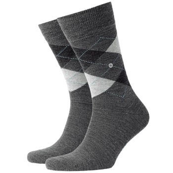 Burlington Strømper Edinburgh Wool Sock Mørkgrå  Str 40/46 Herre