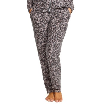 Damella Knitted Lounge Pants Rosa Mønster  X-Large Dame