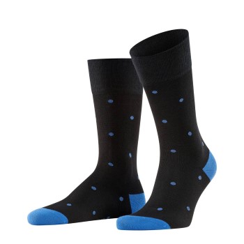 Falke KGaA Falke Strømper Dot Socks Sort/Blå bomuld Str 43/46 Herre