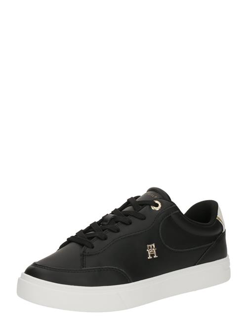 TOMMY HILFIGER Sneaker low 'Essential Court'  guld / sort