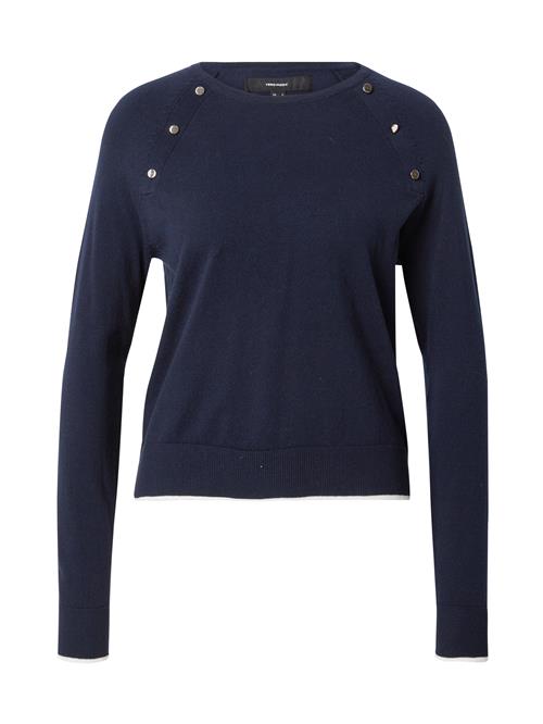 Se VERO MODA Pullover 'ALMA'  navy / antracit / hvid ved About You