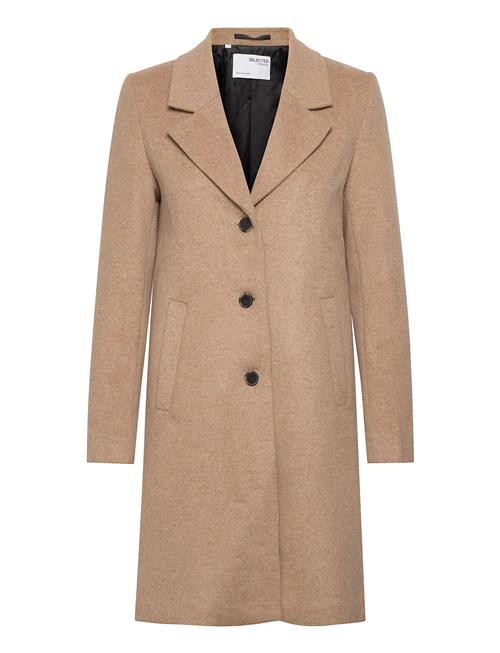 Se Selected Femme Slfsasja Wool Coat Boozt B Selected Femme Beige ved Booztlet