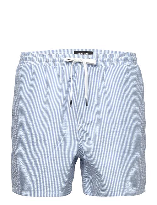 ONLY & SONS Onsted Stripe Seersucker Swim Noos ONLY & SONS Patterned