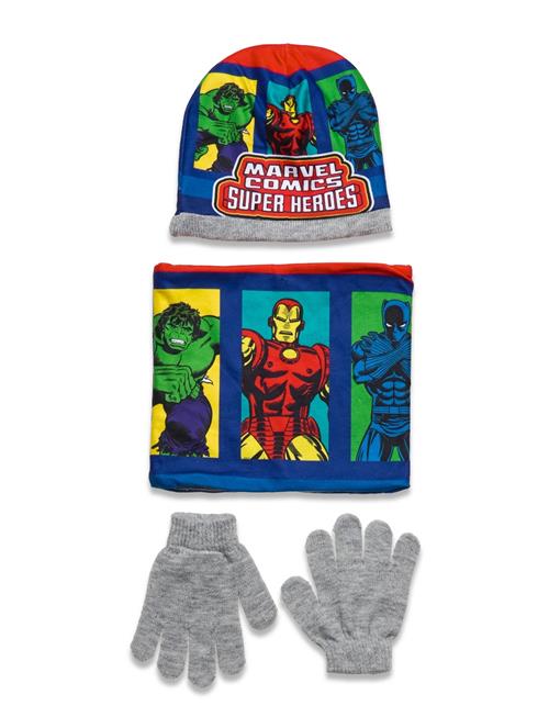 Marvel Set 3 Pcs Bonnet+Collar+Gloves Marvel Patterned