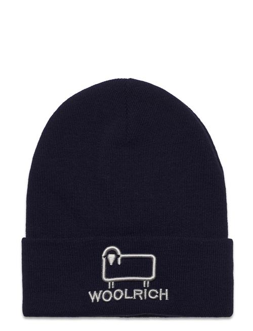 WOOLRICH Unisex Logo Beanie WOOLRICH Black