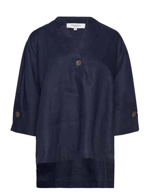 Se Rosemunde Linen Blouse Rosemunde Navy ved Booztlet