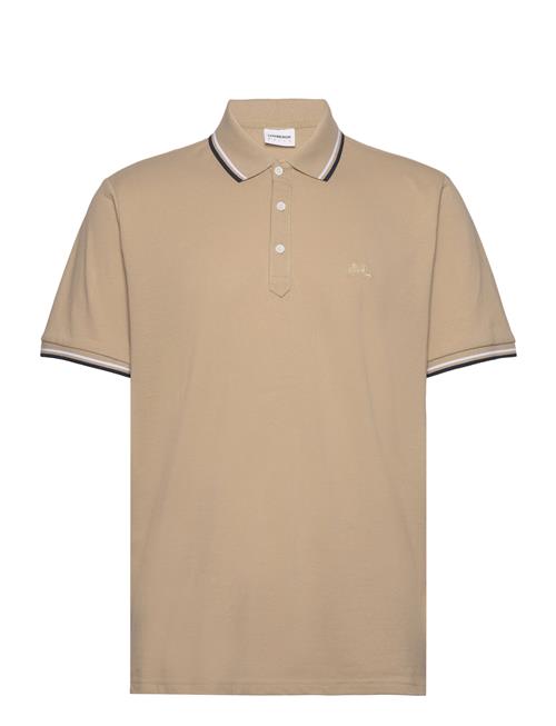 Se Lindbergh Polo Shirt With Contrast Piping Lindbergh Beige ved Booztlet