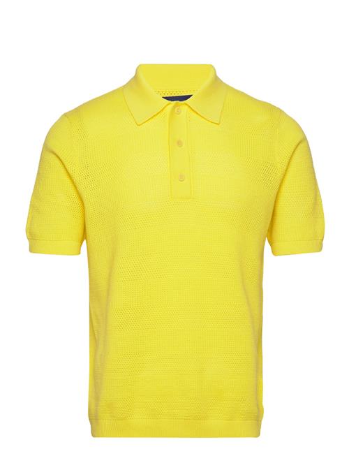 Se GANT Cotton Texture Polo Ss GANT Yellow ved Booztlet