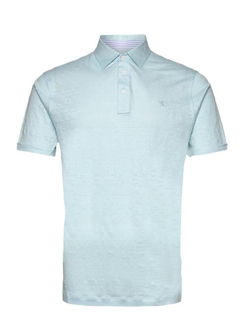 Hackett London Linen Jersey Polo Hackett London Blue