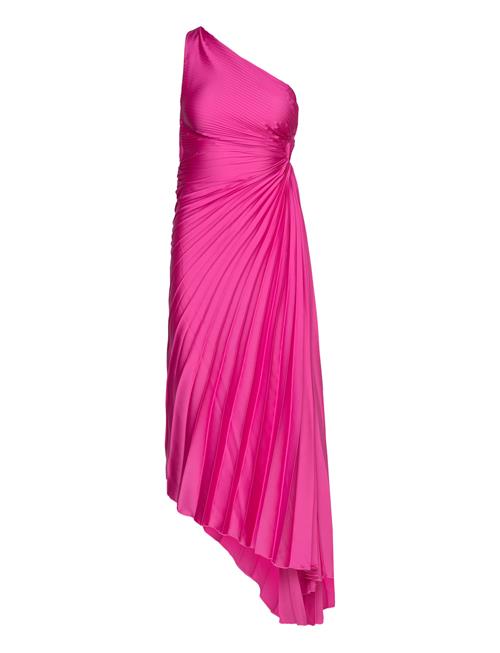 Mango Asymmetrical Pleated Dress Mango Pink