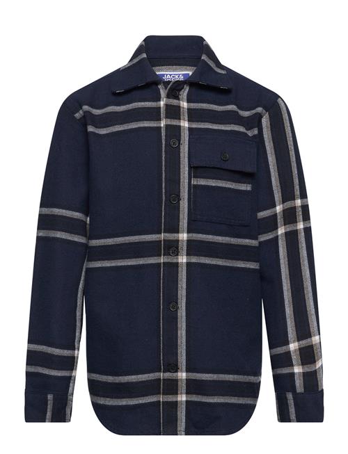 Jack & Jones Jorblafri Check Overshirt Ls Jnr Jack & J S Navy