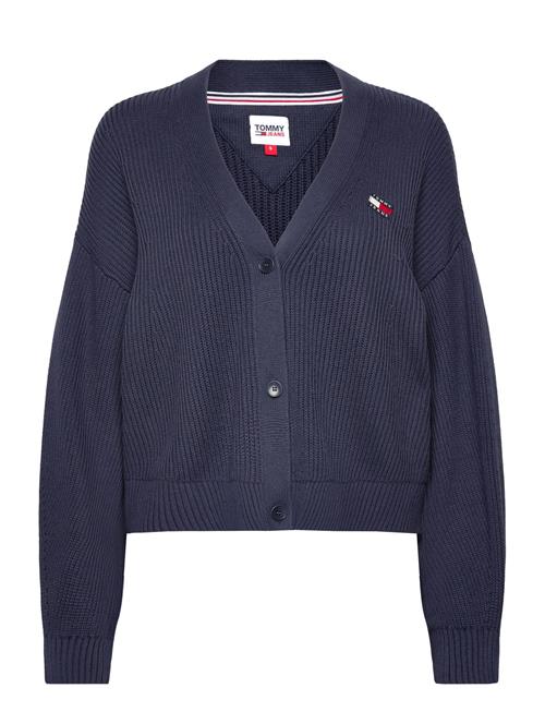 Se Tommy Jeans Tjw Essential Badge Cardigan Tommy Jeans Navy ved Booztlet