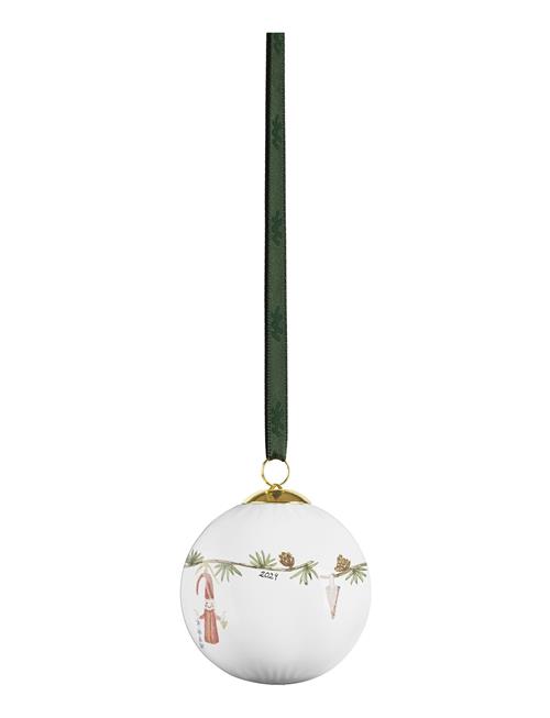 Kähler Hammershøi Christmas Bauble 2024 Ø6 Cm White W. Deco Kähler White