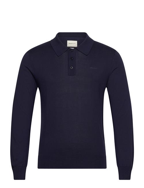 Se GANT Fine Cotton Polo GANT Blue ved Booztlet