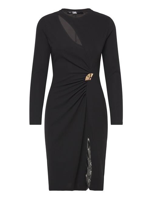 Karl Lagerfeld Hun's Pick Drapey Dress Karl Lagerfeld Black