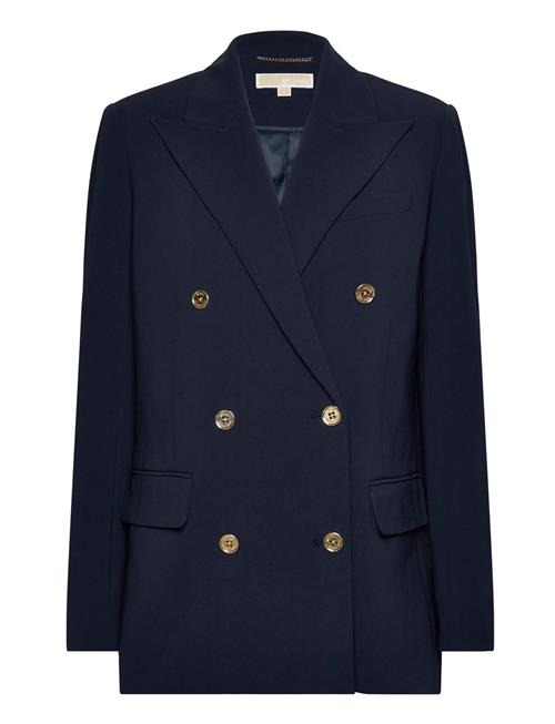 Michael Kors Crepe Db Blazer Michael Kors Blue