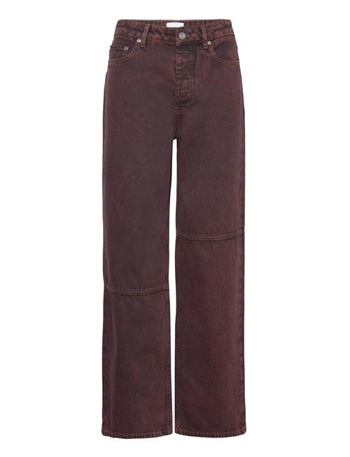 Ganni Overdyed Bleach Denim Ganni Brown