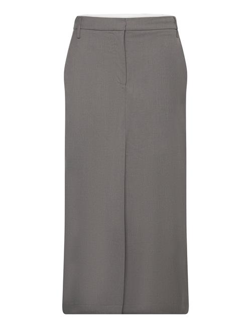 REMAIN Birger Christensen Long Suiting Skirt REMAIN Birger Christensen Grey