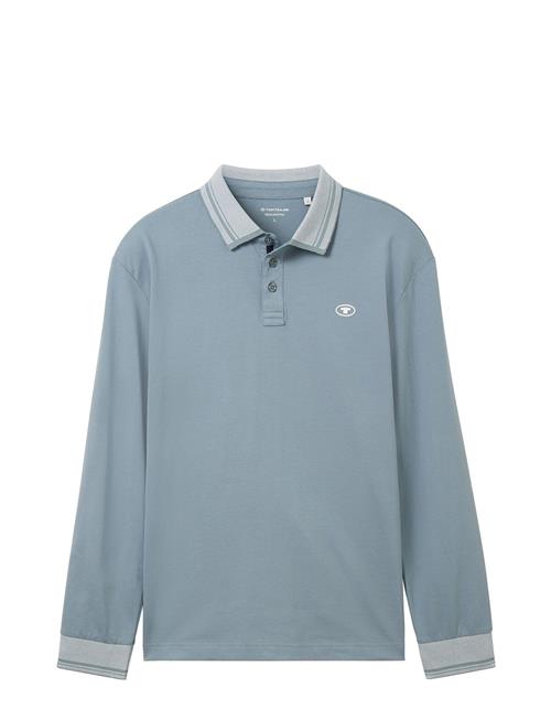 Polo With Detailed Collar Tom Tailor Grey