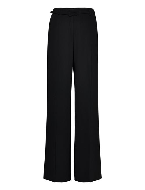 Se Mango Wideleg Trousers With Belt Mango Black ved Booztlet