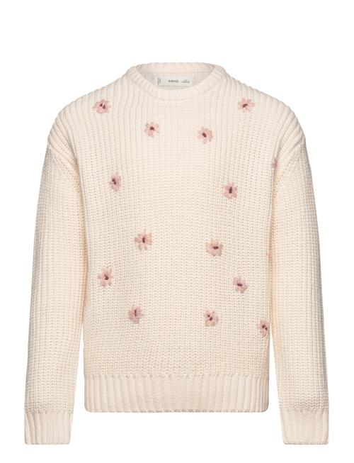 Mango Floral Embroidery Sweater Mango Pink