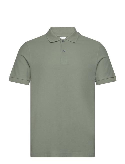 Se Mango 100% Cotton Pique Polo Shirt Mango Green ved Booztlet