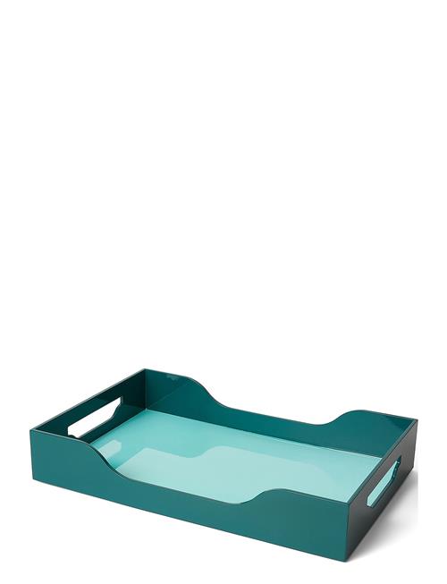 PRINTWORKS Lacquered Tray - Swell, Turquoise/Green L PRINTWORKS Green