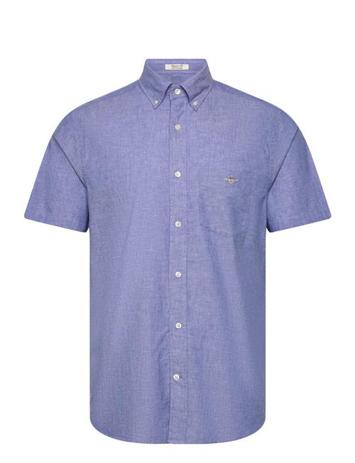 GANT Reg Cotton Linen Ss Shirt GANT Blue