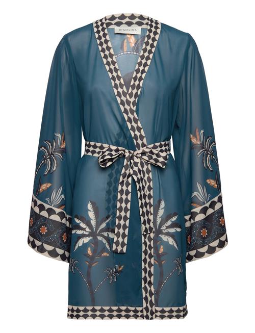 Malina Dalia Printed Wrap Kaftan Malina Blue